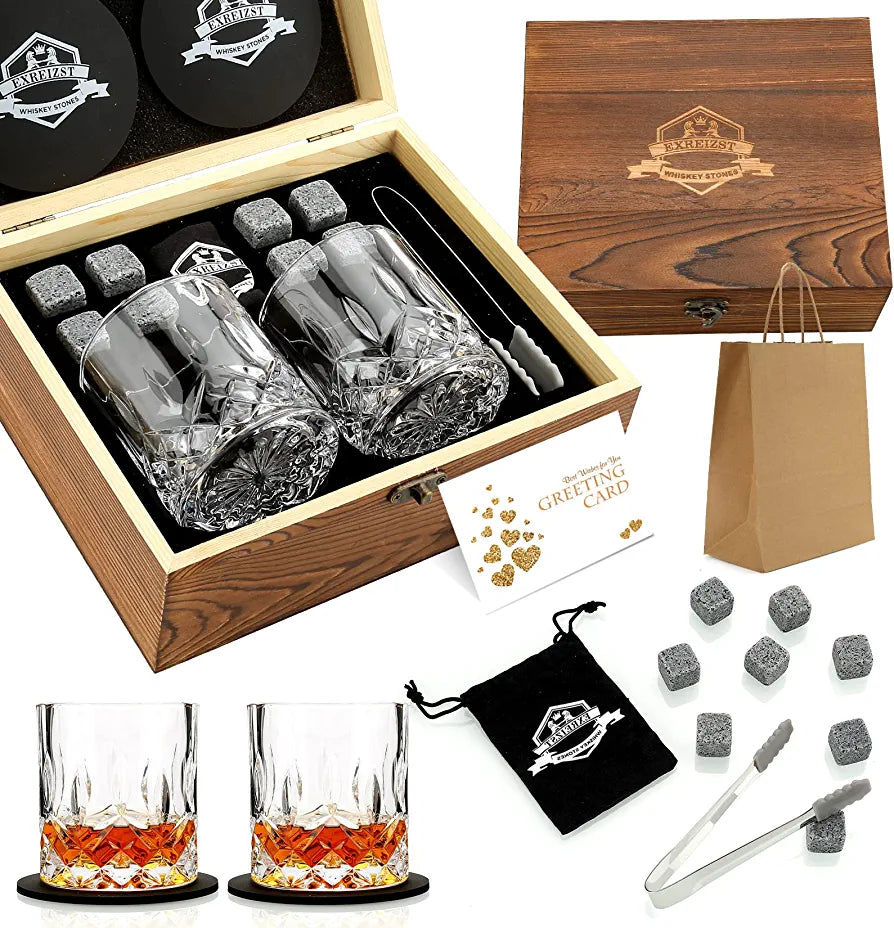 Whiskey Stones Gift Set for Men