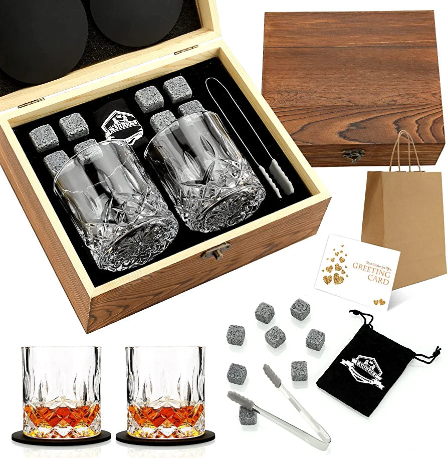 Whiskey Stones Gift Set for Men